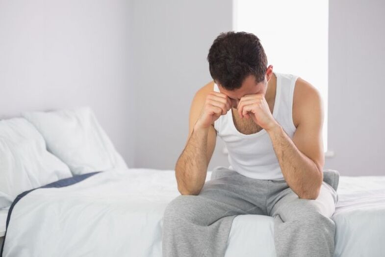 A man on bed