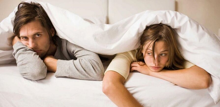 upset woman and man with low power