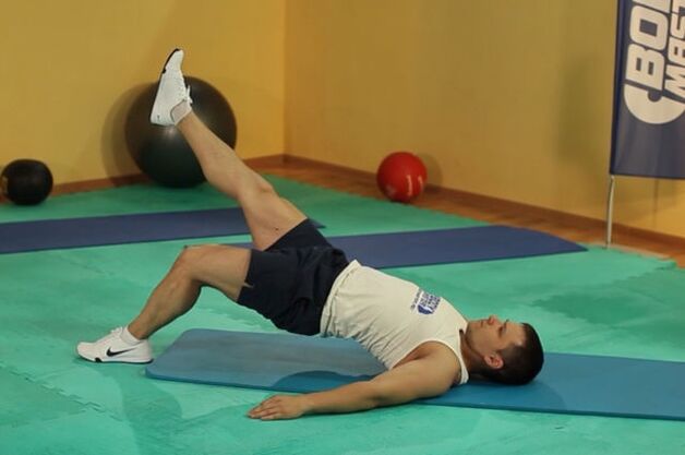 “Gluteous bridge” exercise to regulate power in a man